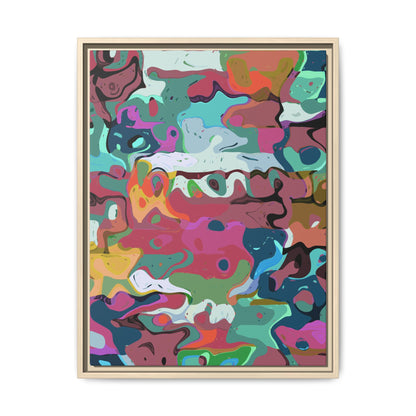 Colorful Abstract Marble - Framed Canvas