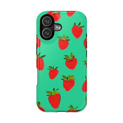 Strawberry Pattern - Magnetic Phone Case