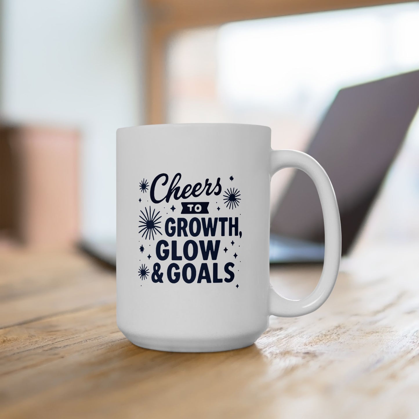 Cheers to Growth, Glow & Goals - Mug