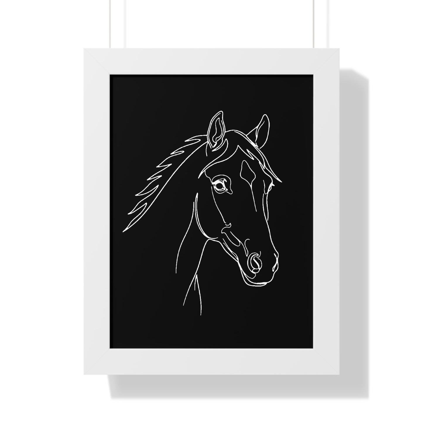Horse Portrait Sketch - Framed Poster