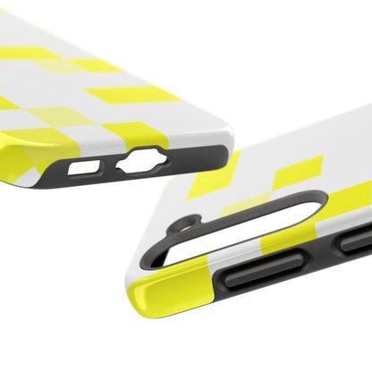 Yellow Pixel Grid -  Phone Case