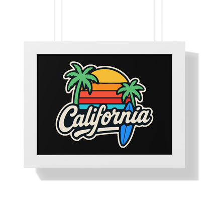 California Surf Vibes - Framed Poster