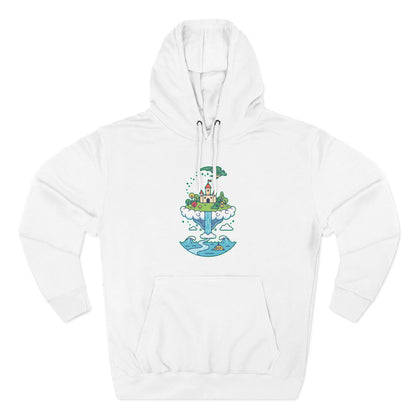 Floating Castle Dragon - Magical Fantasy Island - Hoodie
