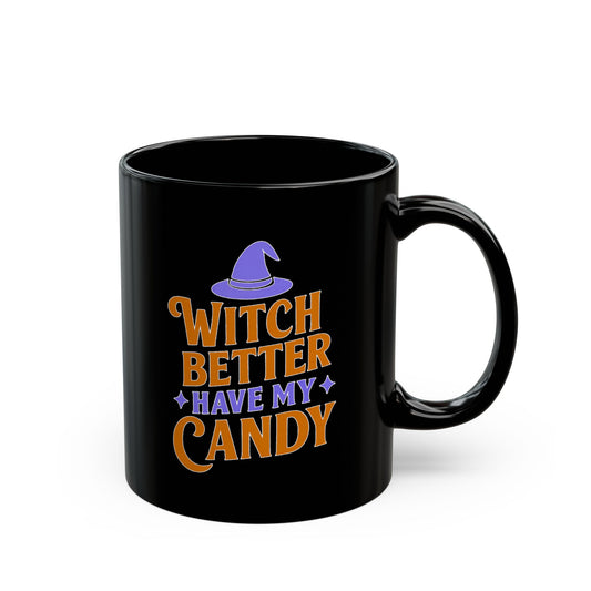 Witchy Black Mug, Halloween Coffee Cup, Perfect for Spooky Season, Gift for Witches, Trick or Treat Drinkware, Halloween Party Essentials