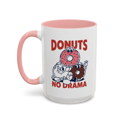 Donuts No Drama - Color Accent Mug