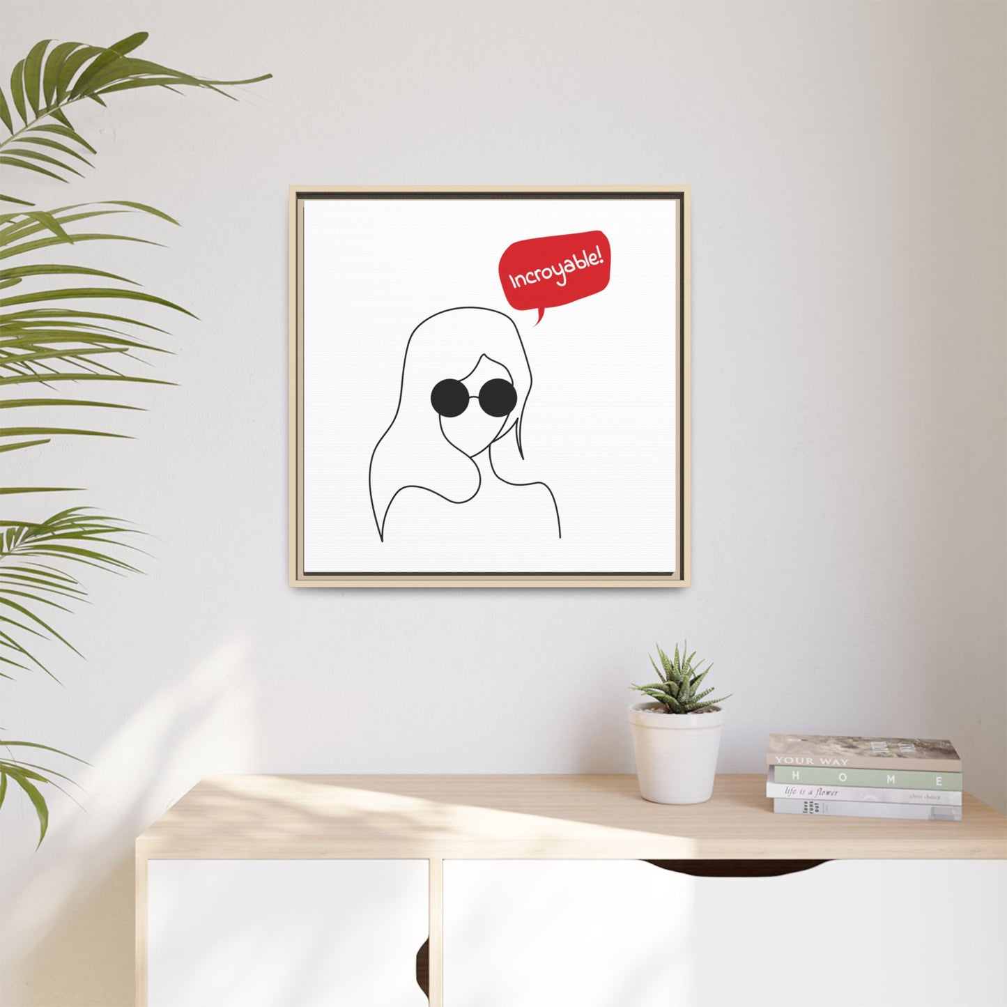 Incroyable Chic Girl - Framed Canvas