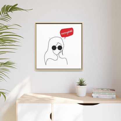 Incroyable Chic Girl - Framed Canvas