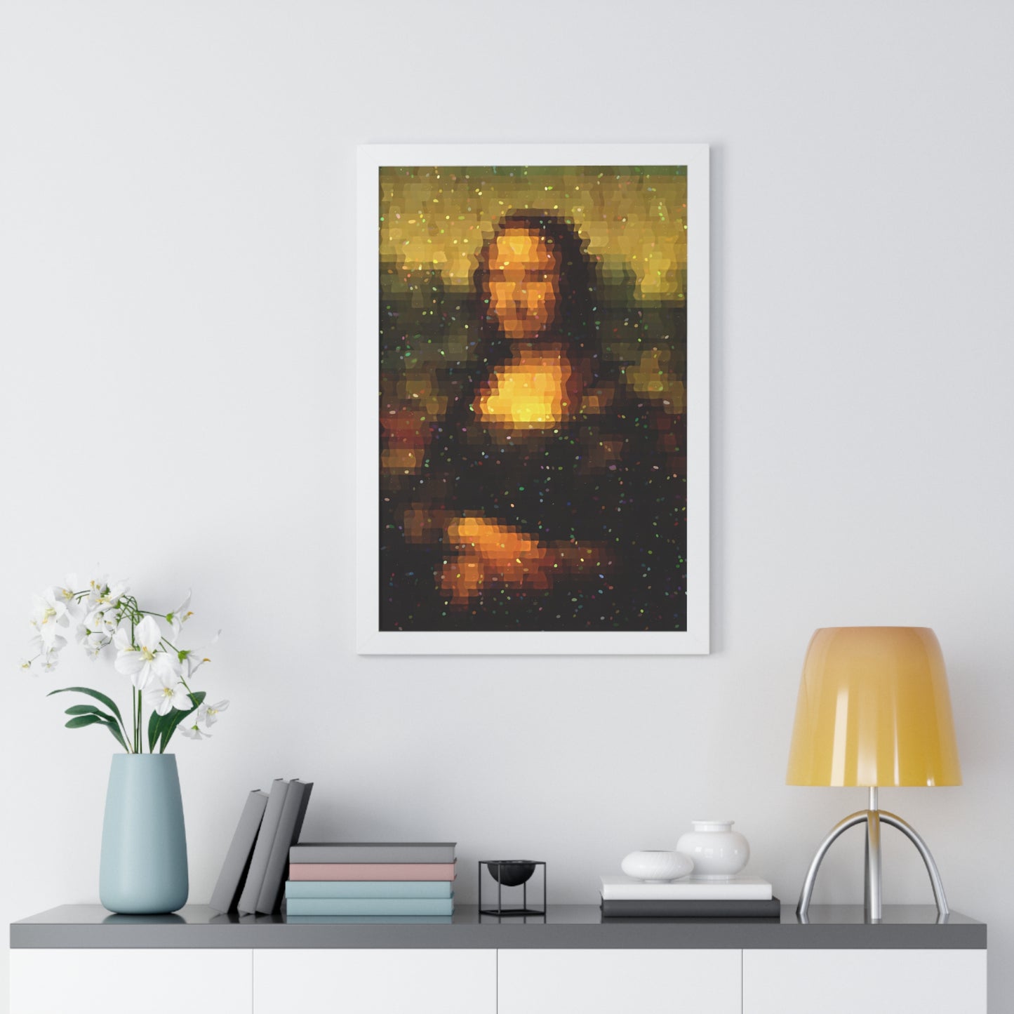 Pixel Muse — Silent Smile - Framed Poster