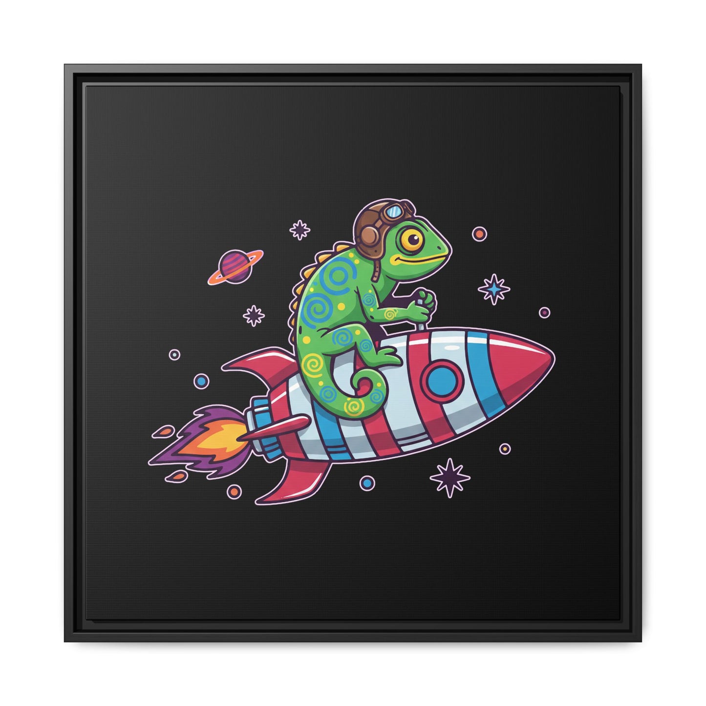 Cosmic Rider - Framed Canvas