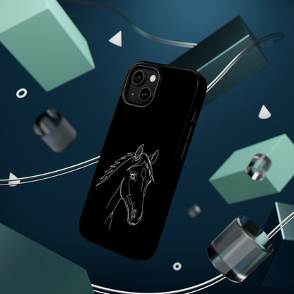 Horse Portrait Sketch - Magnetic Phone Case