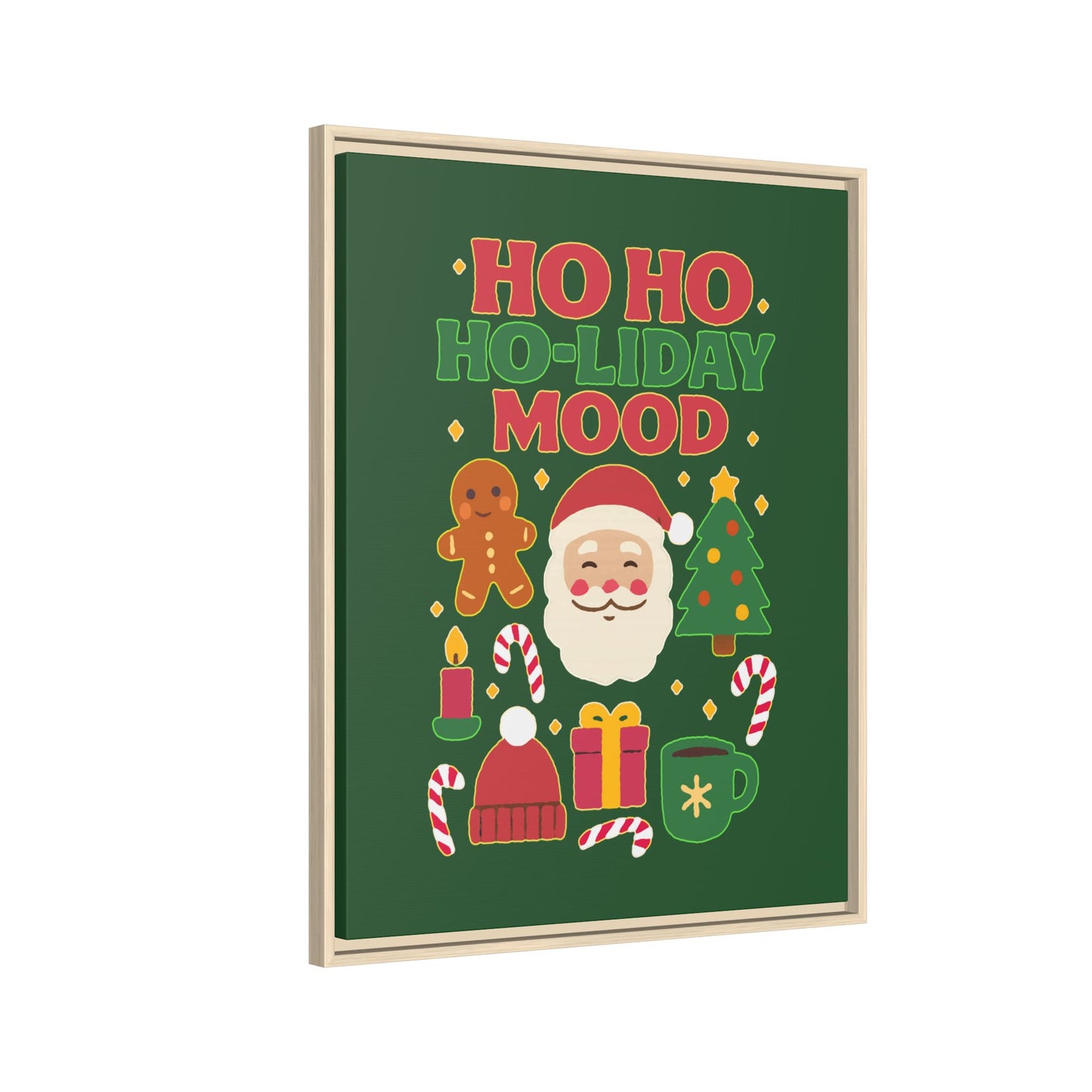 Ho Ho Ho-liday Mood - Framed Canvas