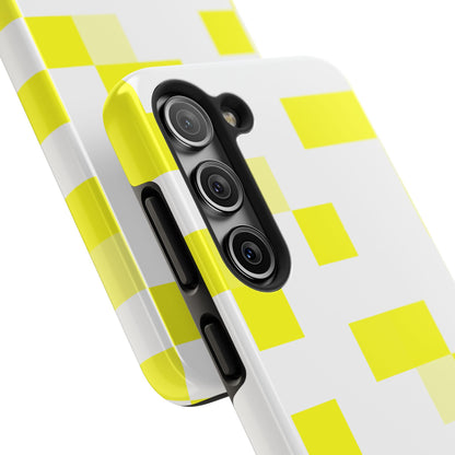 Yellow Pixel Grid -  Phone Case
