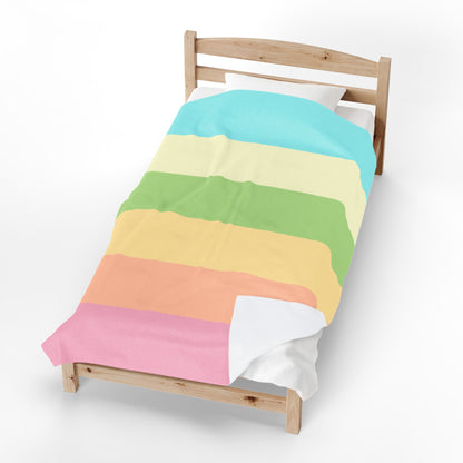 Pastel Stripes - Plush Blanket