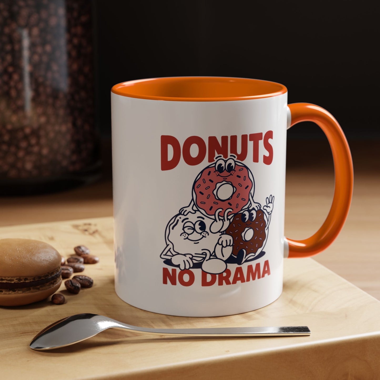 Donuts No Drama - Color Accent Mug