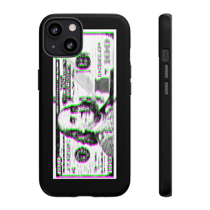 100 Dollars Bill - Green/Magenta Glitch - Phone Case