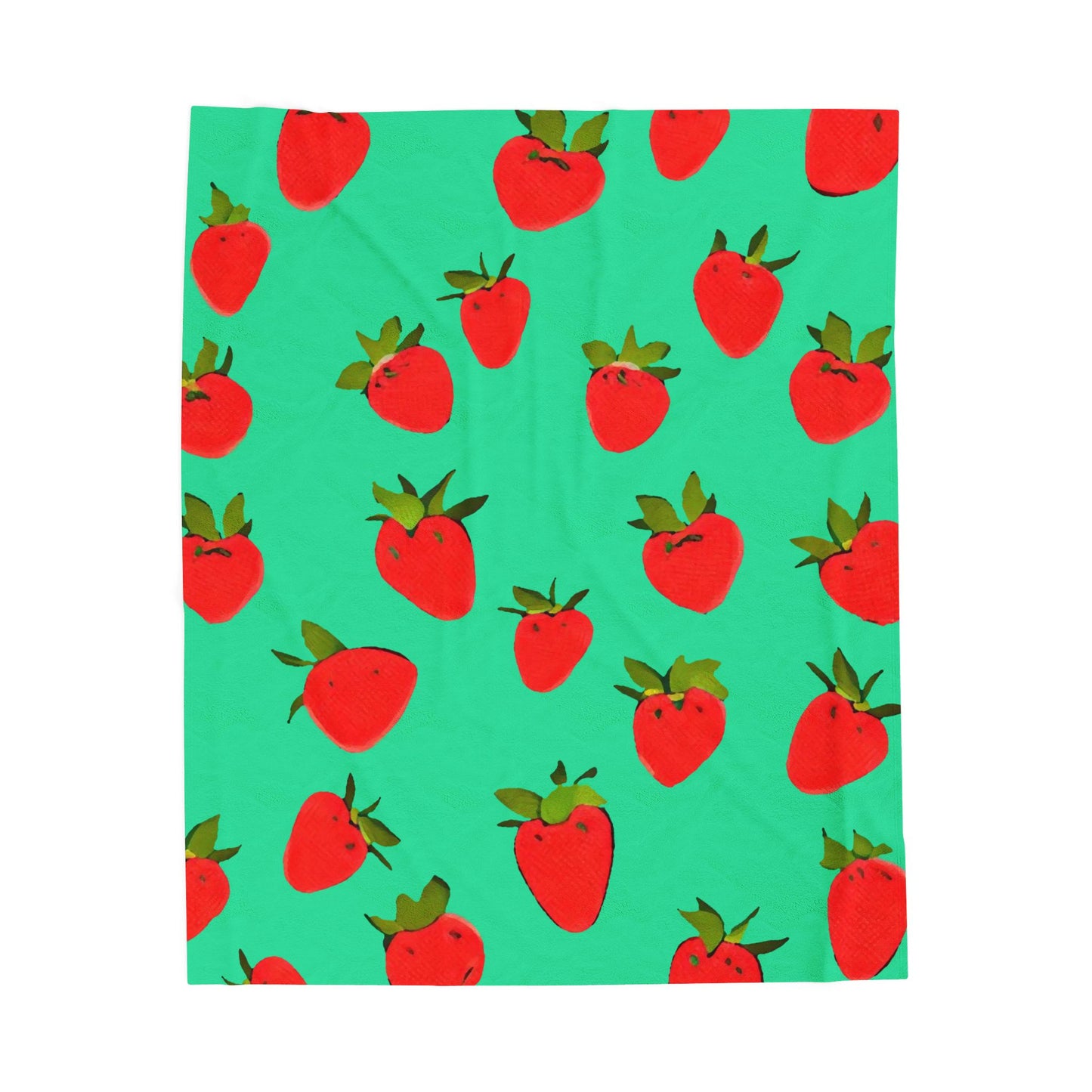 Strawberry Pattern - Plush Blanket