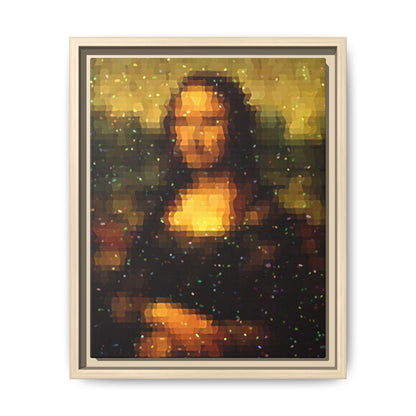 Pixel Muse — Silent Smile - Framed Canvas