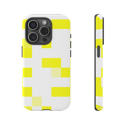 Yellow Pixel Grid -  Phone Case