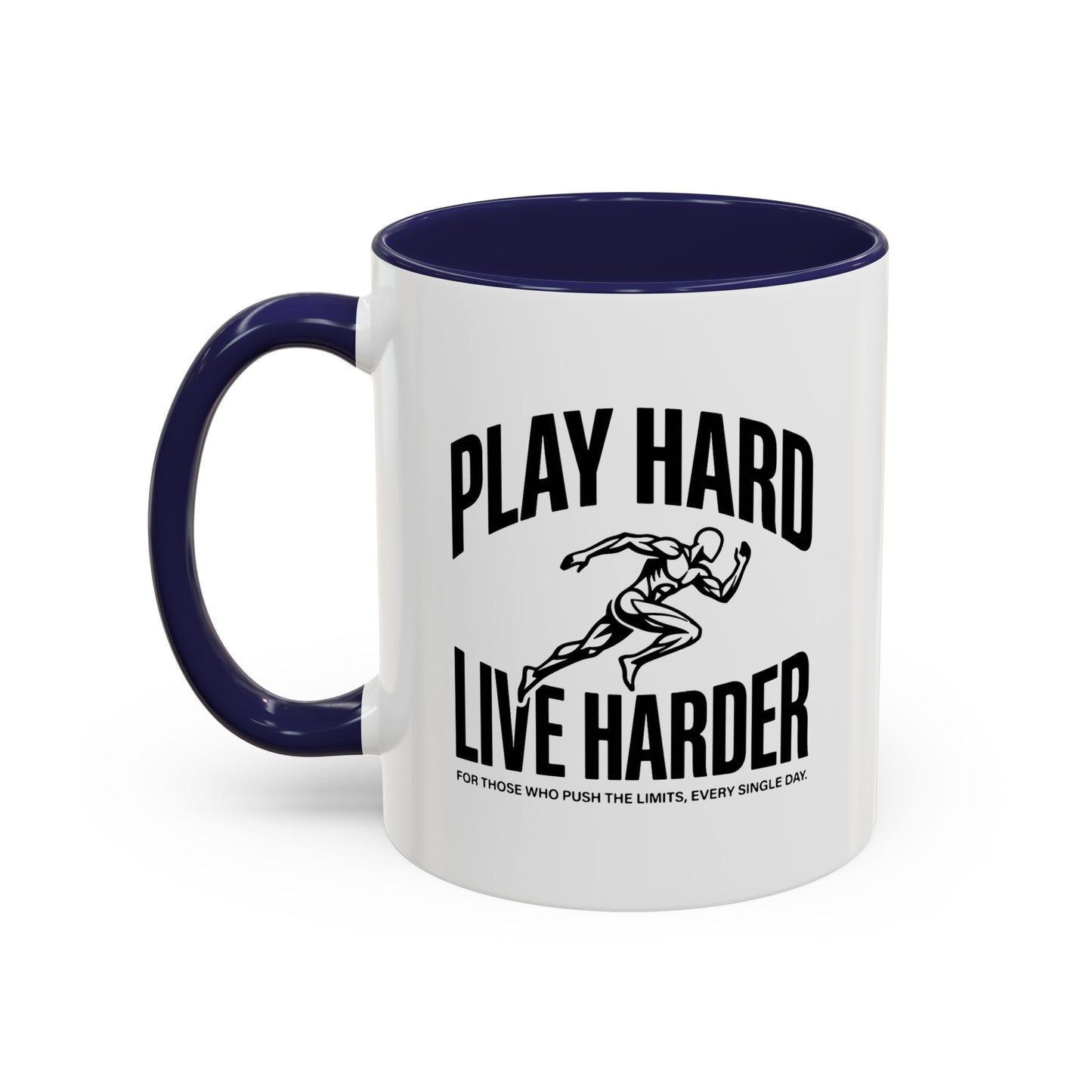 Play Hard / Live Harder - Color Accent Mug