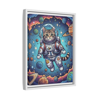 Astronaut Cat - Framed Canvas