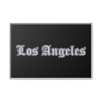 Los Angeles Matte Canvas Art, Framed Wall Decor, Urban Home Art, City Poster, Gift for Angelenos, Modern Art Piece - Silver Edition