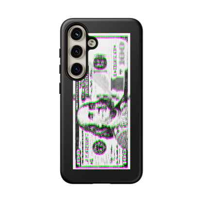 100 Dollars Bill - Green/Magenta Glitch - Phone Case