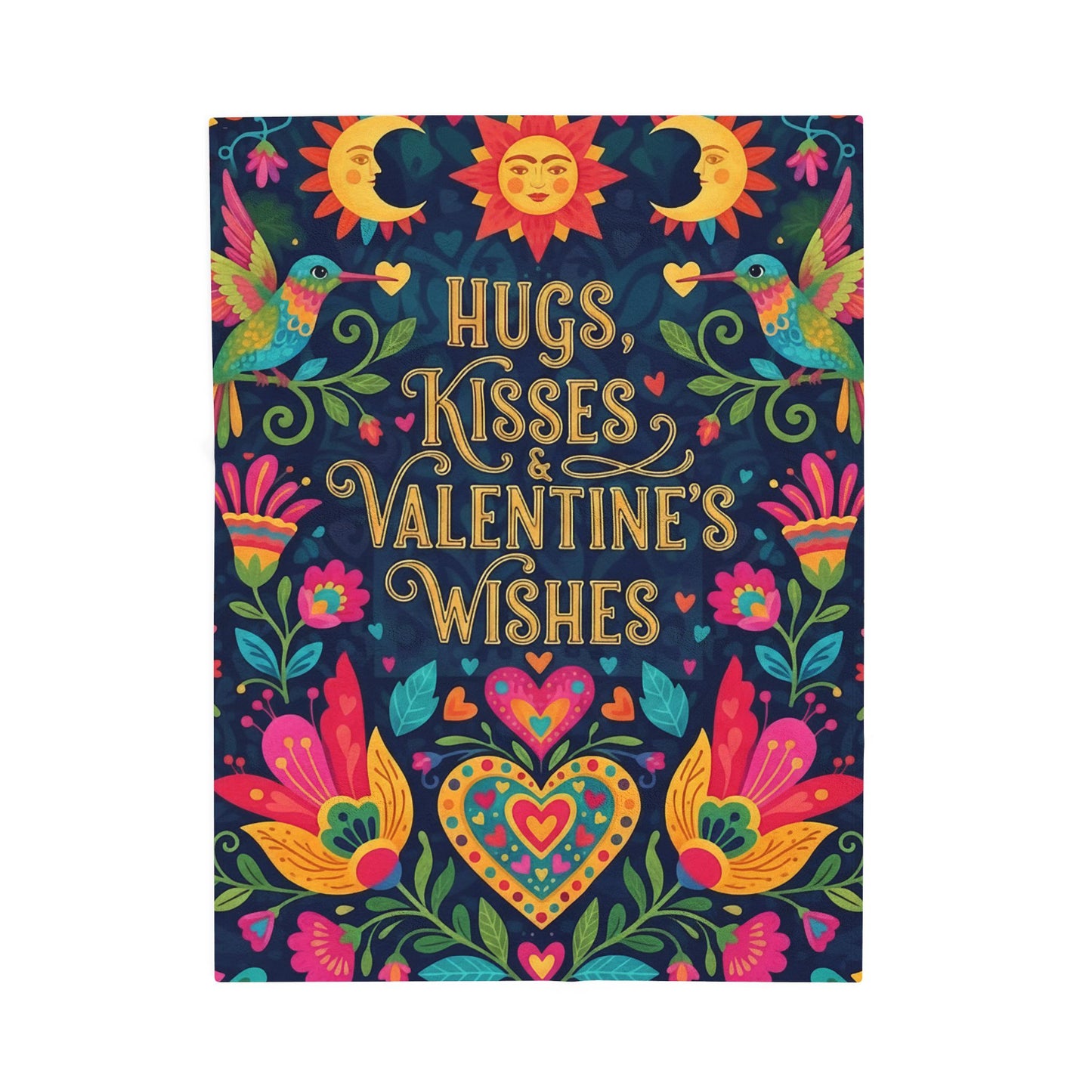 Hugs, Kisses & Valentine's Wishes - Blanket
