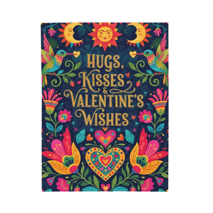 Hugs, Kisses & Valentine's Wishes - Blanket
