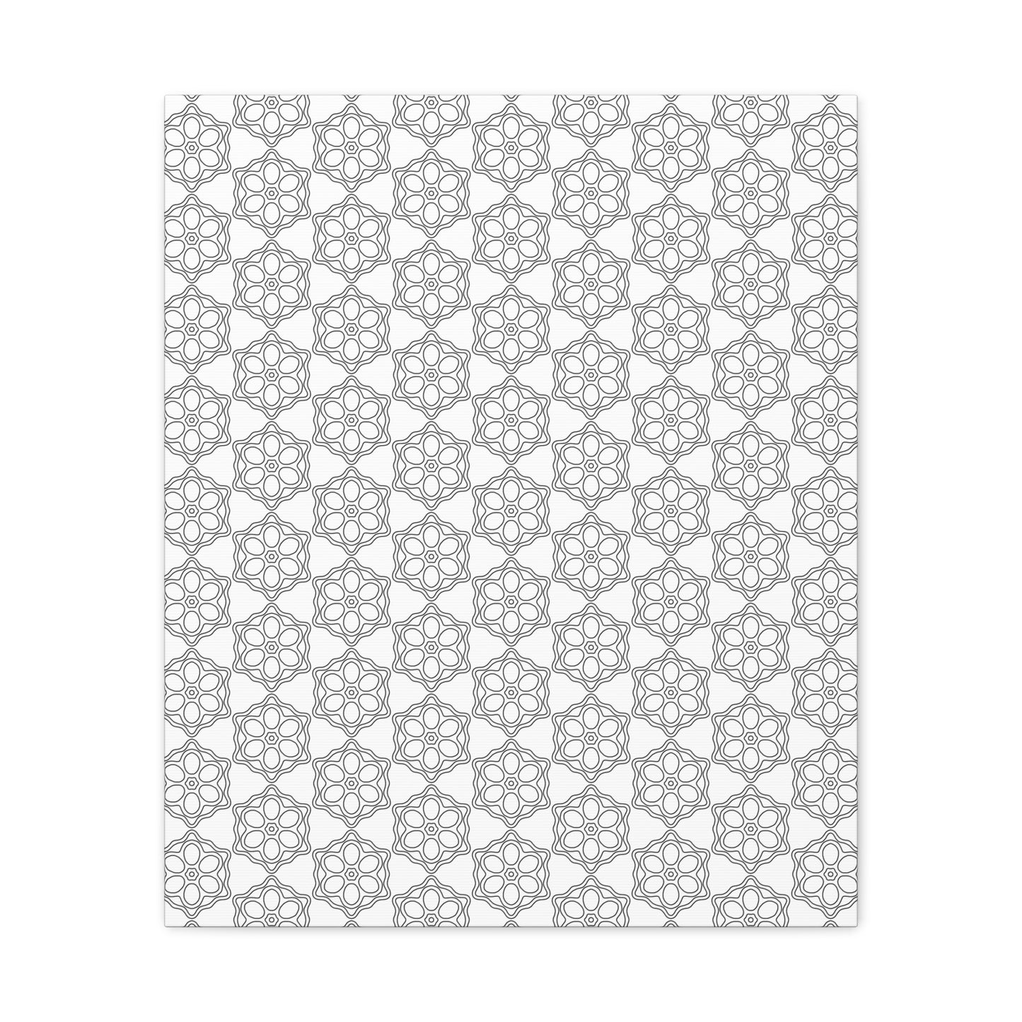 Elegant Geometric Wall Art Canvas, Modern Home Decor, Gray Pattern Stretched Canvas, Minimalist Artwork, Gift for New Home