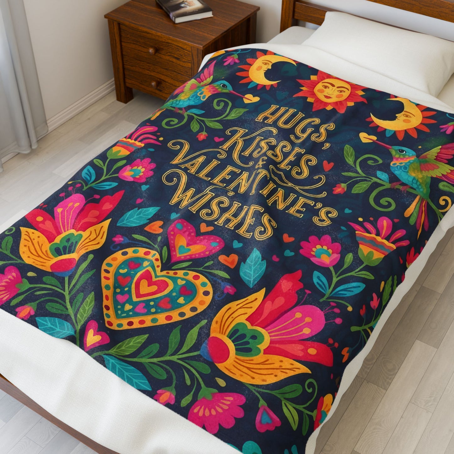 Hugs, Kisses & Valentine's Wishes - Blanket