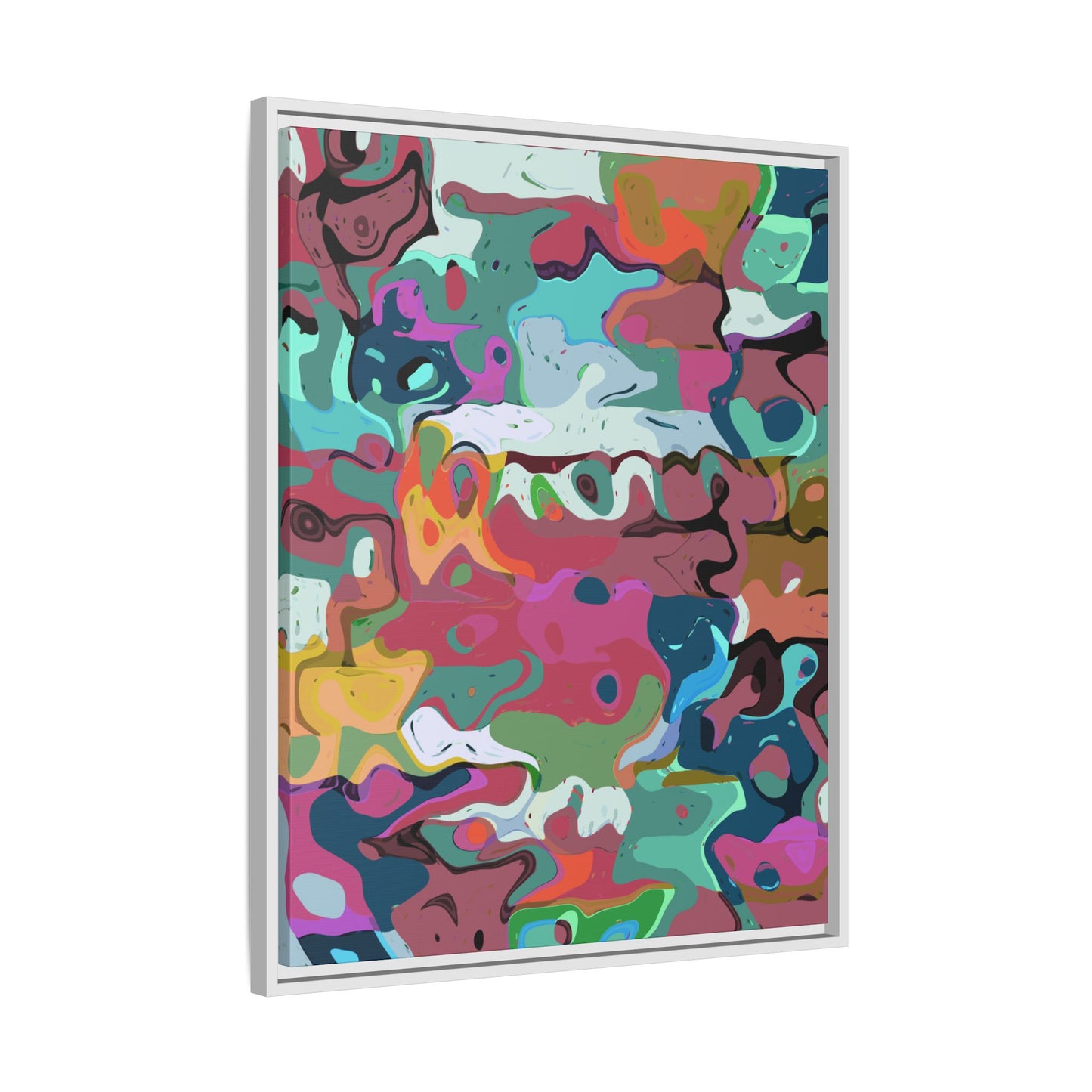 Colorful Abstract Marble - Framed Canvas