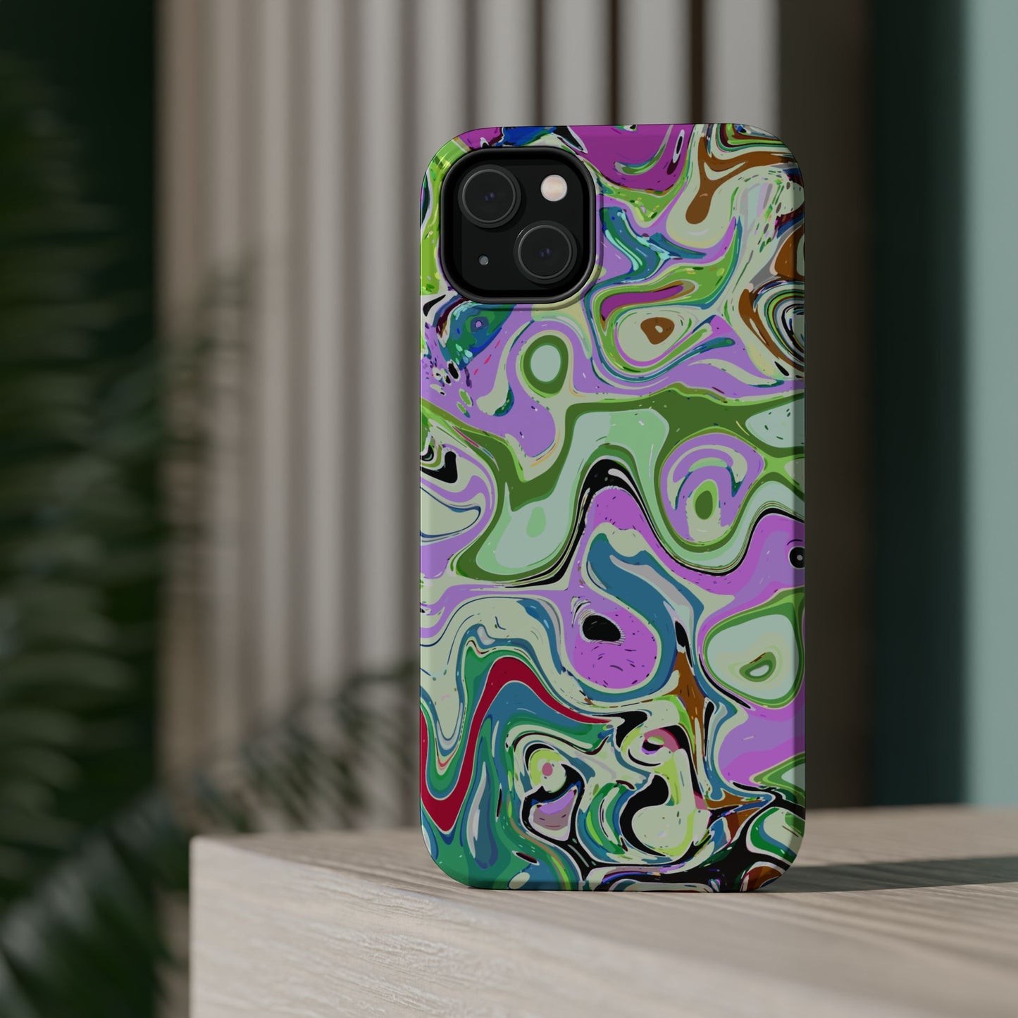 Vibrant Multi‑Color Swirl - Magnetic Phone Case