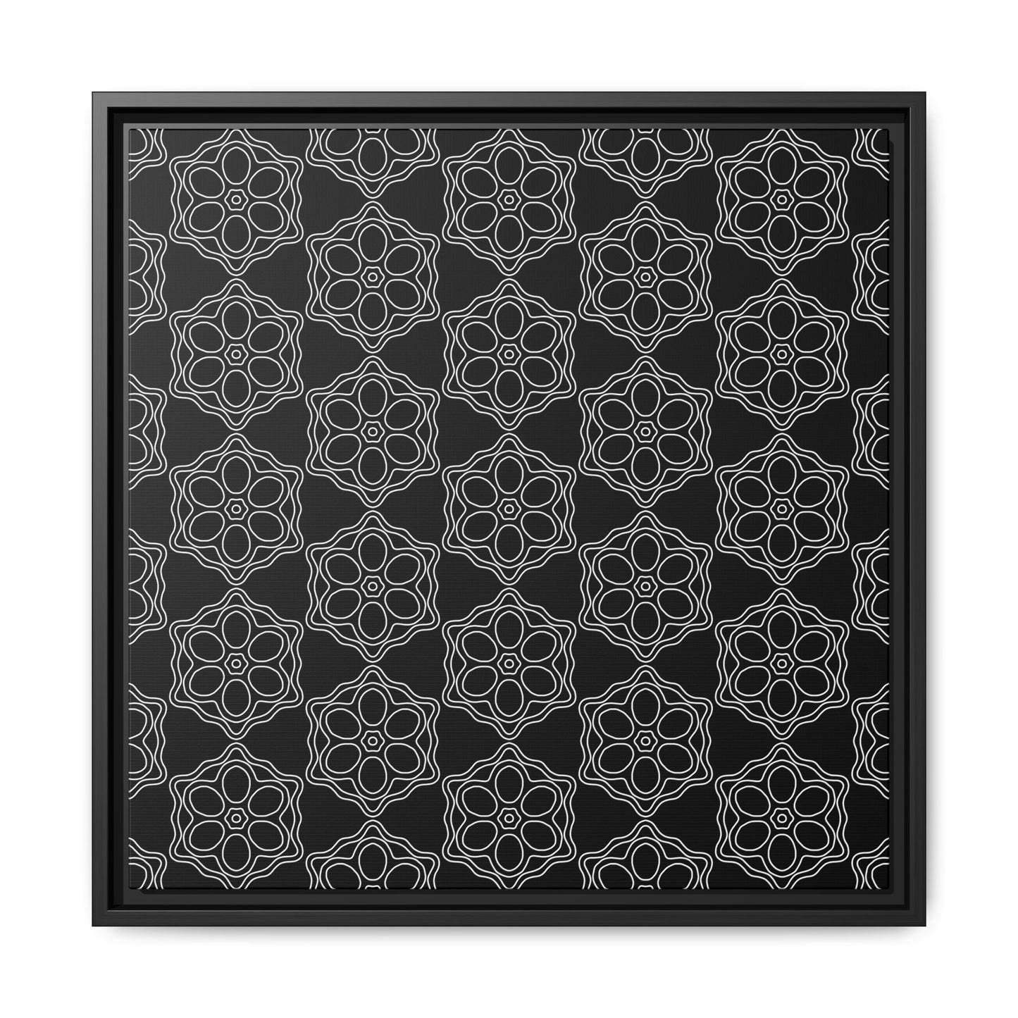 Geometric Sacred Flower - Framed Canvas