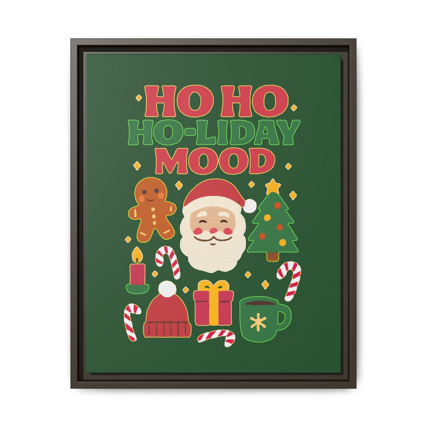 Ho Ho Ho-liday Mood - Framed Canvas