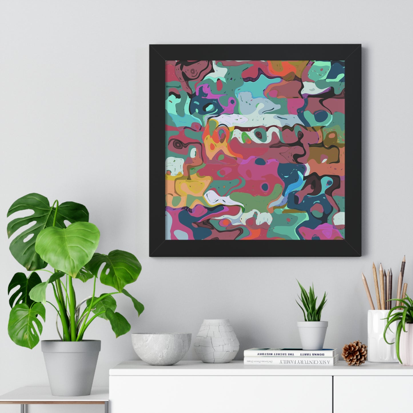 Colorful Abstract Marble - Framed Poster