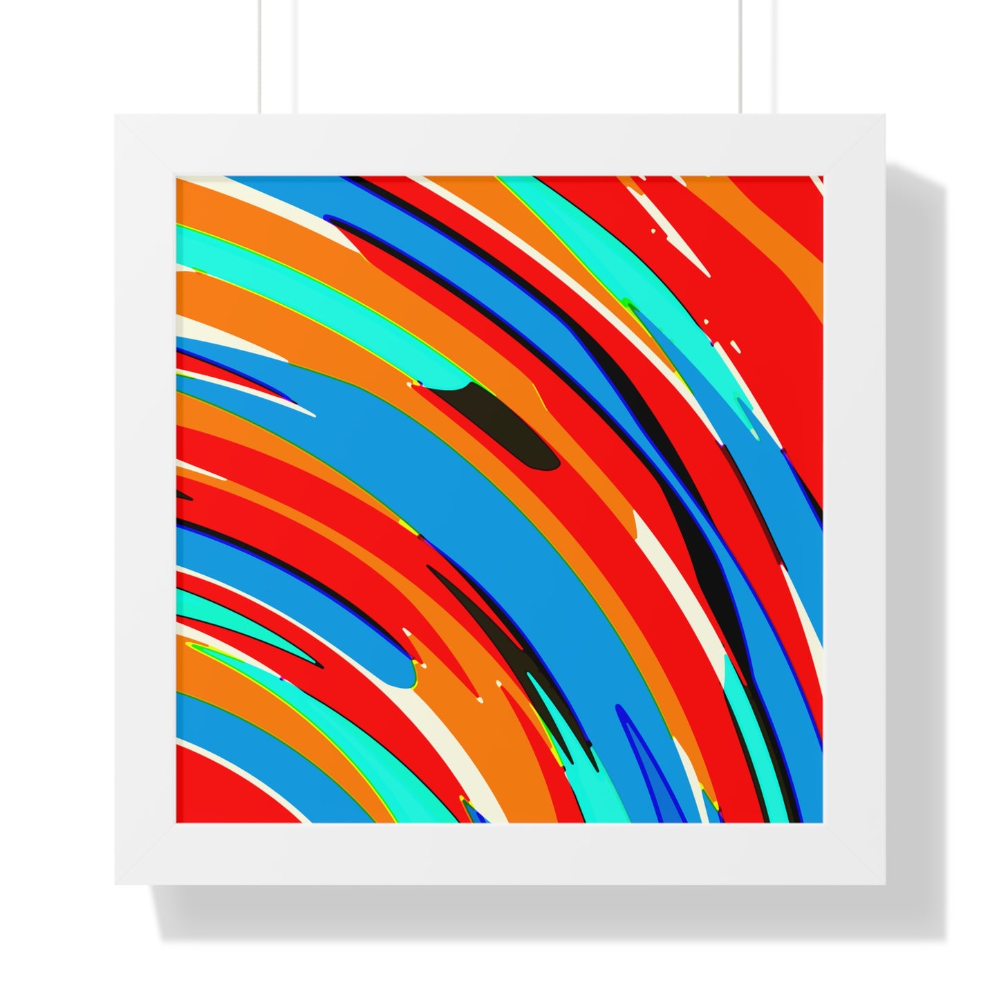 Abstract Rainbow Swirl Arc - Framed Poster