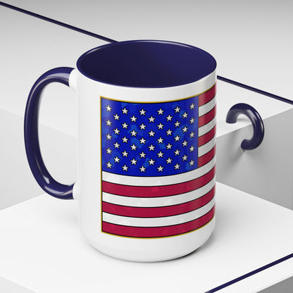 New Glory American Flag (Gold Edge Edition) - Color Accent Mug