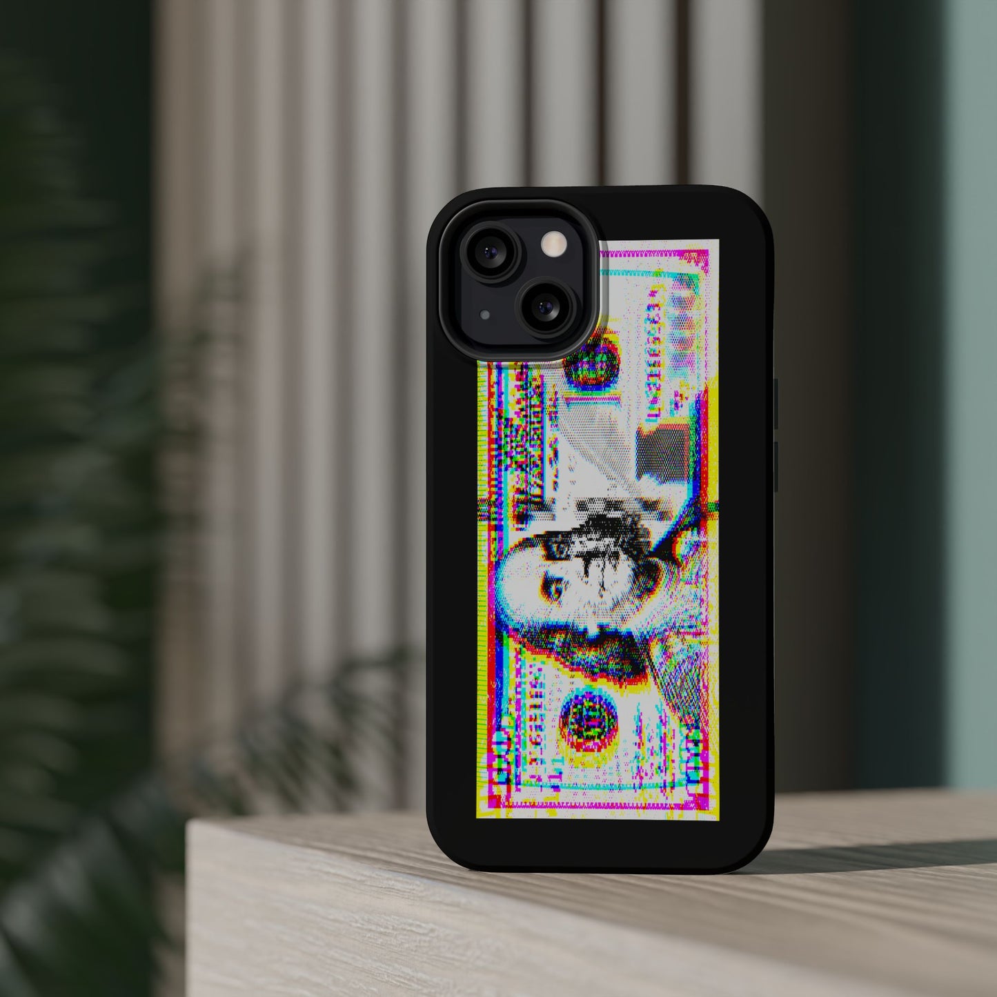 100 Dollars Bill - Neon Color Explosion - Magnetic Phone Case