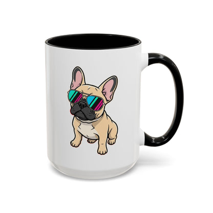 French Bulldog with Sunglasses - Color Accent Mug