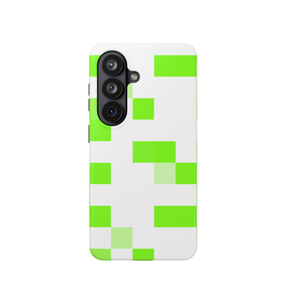 Lime Green Pixel Grid - Magnetic Phone Case
