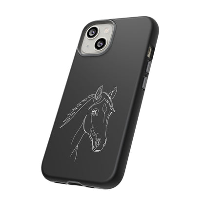 Horse Portrait Sketch - Tough Phone Case