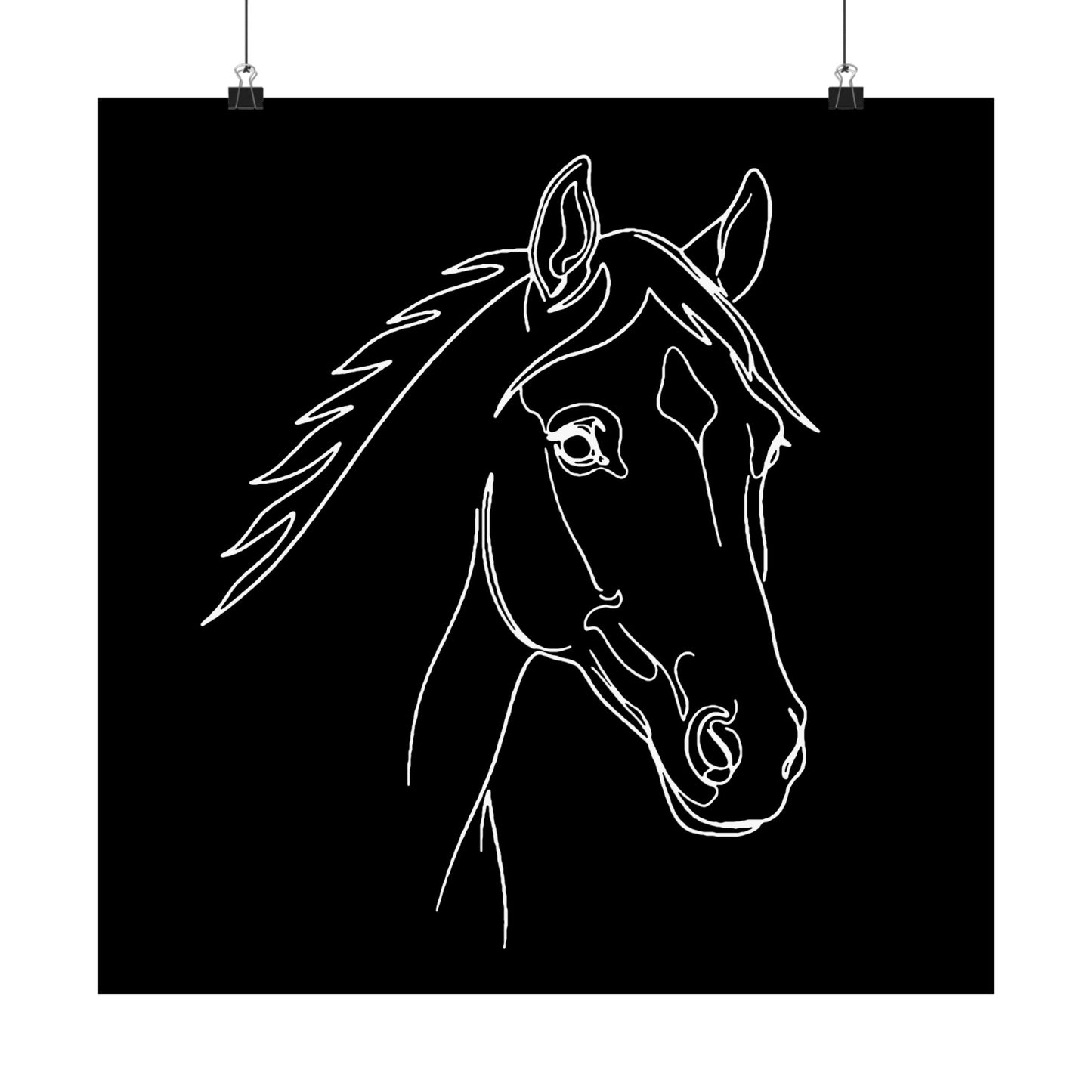 Horse Portrait Sketch - Poster