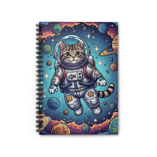 Astronaut Cat - Spiral Notebook