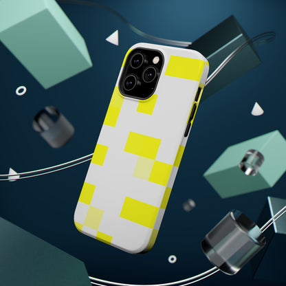 Yellow Pixel Grid -  Magnetic Phone Case