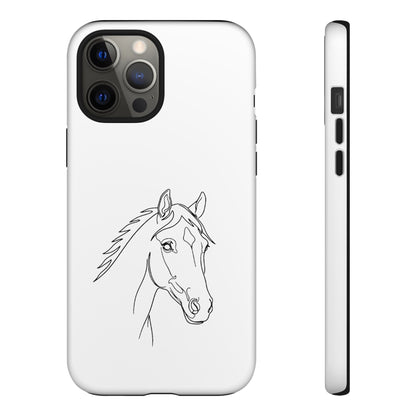 Horse Portrait Sketch - Tough Phone Case