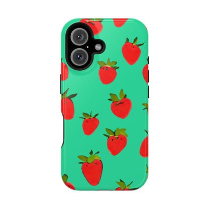 Strawberry Pattern - Magnetic Phone Case