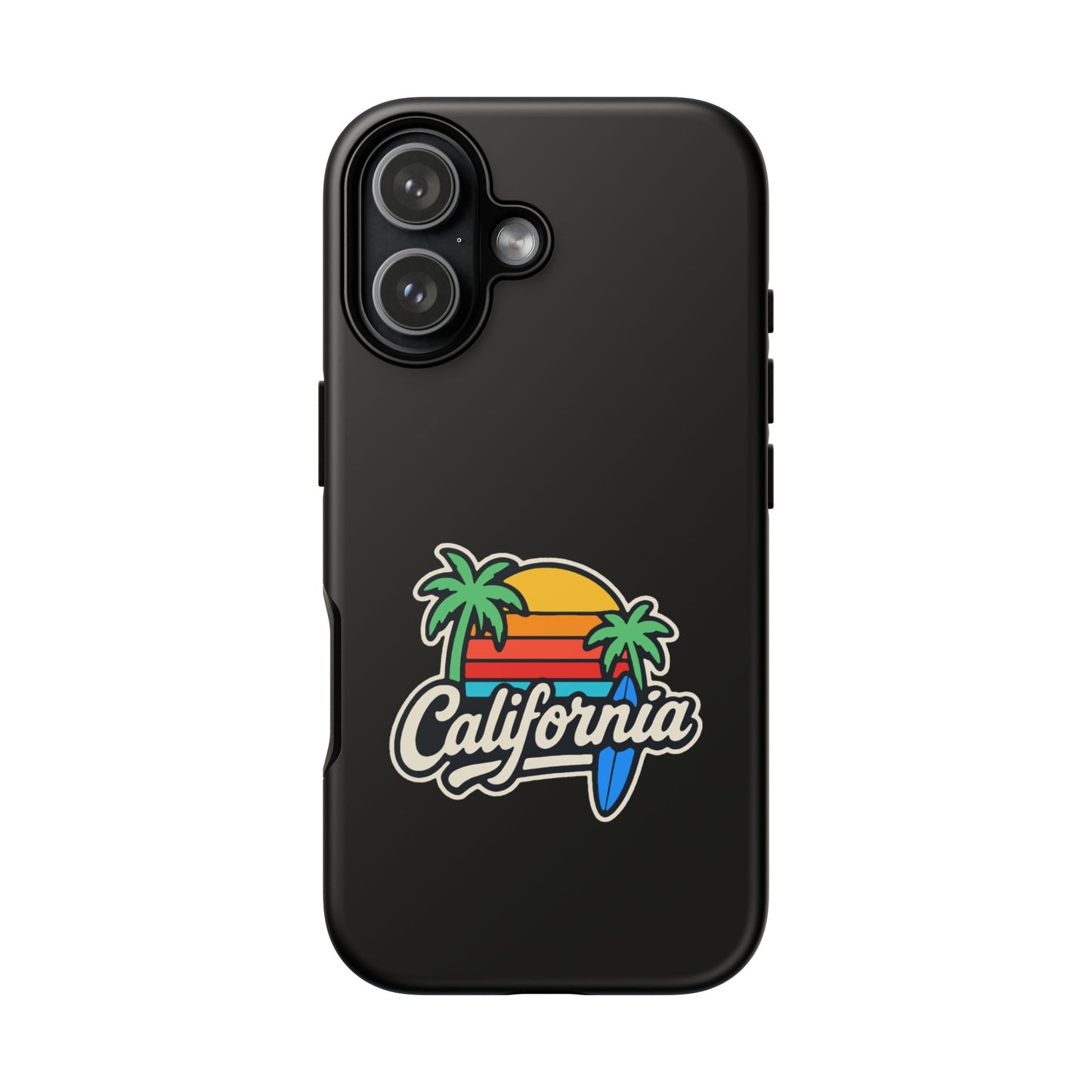 California Sunset Phone Case, Tropical Cell Phone Cover, Beach Lover Gift, Summer Vibes Accessory, Surfing Decor, Personalized Case