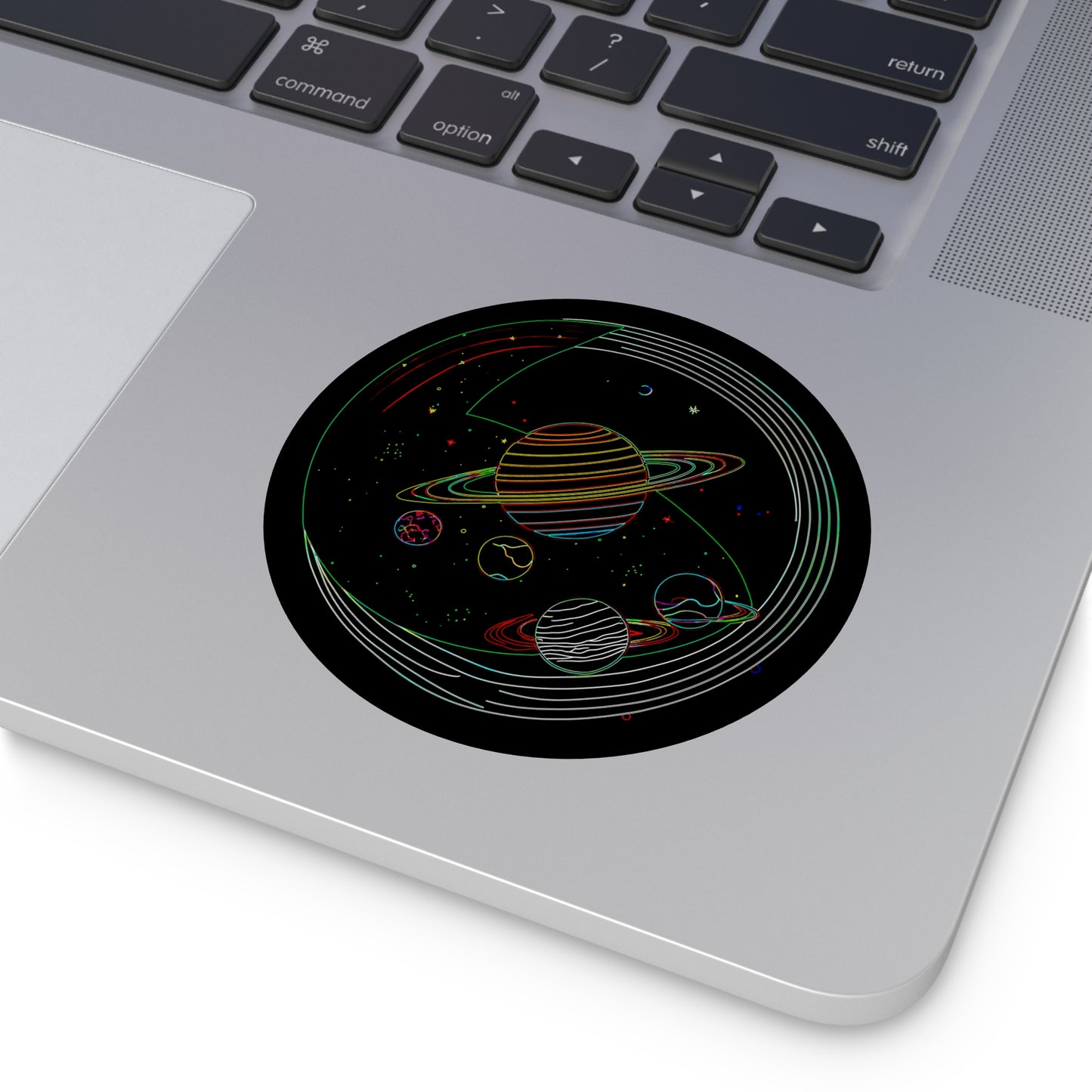 Galactic Round Vinyl Stickers, Space Decor, Laptop Stickers, Cosmic Gift, Astronaut Theme, Unique Space Art