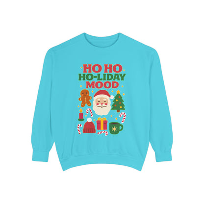 Festive Sweatshirt, Ho Ho Ho-liday Mood, Christmas Gift, Unisex Pullover, Cozy Holiday Wear, Cute Sweater, Winter Apparel