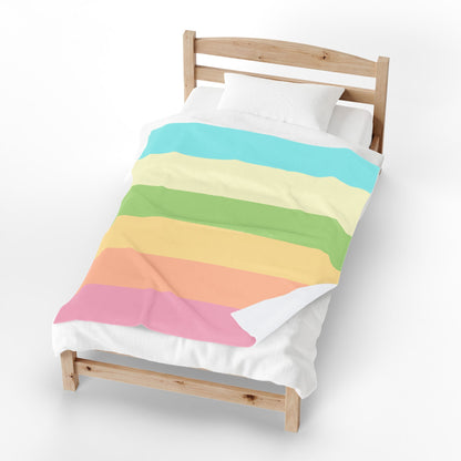 Pastel Stripes - Plush Blanket